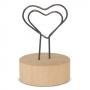 MEMO CLIP CON BASE DE MADERA "LOVE U"